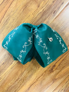 MOŇO CHARRO COLOR VERDE BORDADO EN HILO PLATA