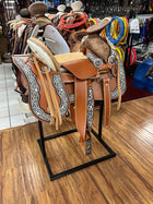 SILLA DE MONTAR PITEADA CON CANTINAS