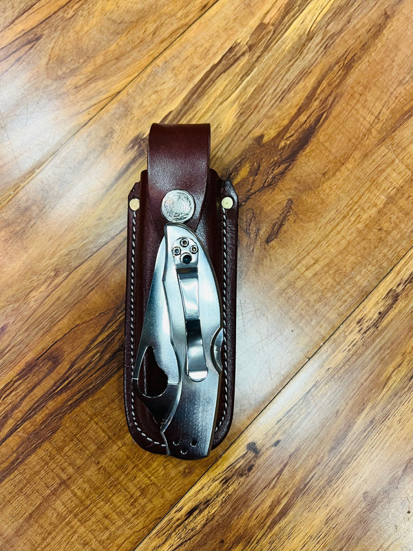 LEATHER STANDARD SLIDE SOLO SNAP KNIVE HOLDER