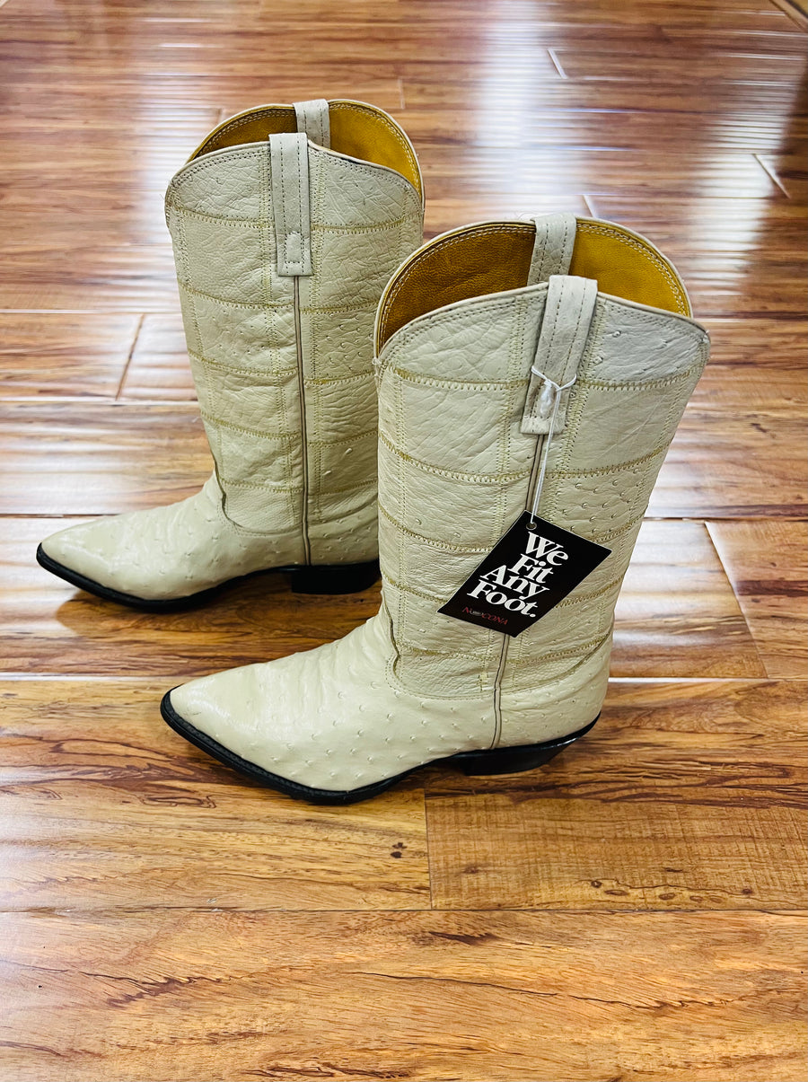 Men's Full-Quill Ostrich Boots