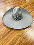 SOMBRERO DE CHARRO DE LANA CON PIRORABADO