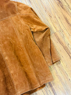 MEN'S SUEDE LEATHER SHIRT JACKET - CAMEL