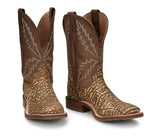 Tony Lama Men's Bowie Taupe Brown Elephant Print Leather Boots XT5103