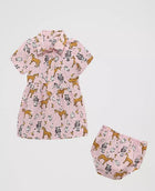 Wrangler Little Girls Printed Western Snap Dress - Pink Horses 112374987