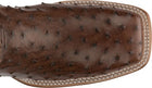 Justin Men's Pascoe Kango Brown Full Quill Ostrich Wide Square Toe Exotic Cowboy Boots