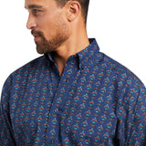 Ariat Men's Damien Classic Deep Pacific Long Sleeve Shirt 10039248