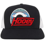 HOOey Black & White Suds Logo Mesh-Back Trucker Cap