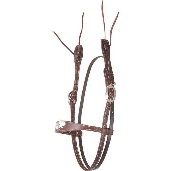 MARTIN SADDLERY CHOCOLATE CARD SUIT TOOLED BROWBAND HEADSTALL (Copy)