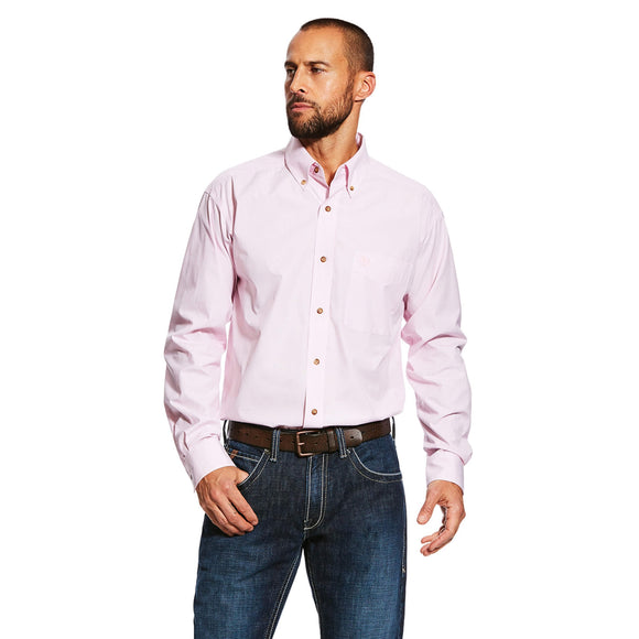 ARIAT Mens Style Pro Series Prism Pink Dayne Mini Stripe Shirt
