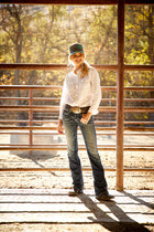 Ariat International  Women's REAL Perfect Rise Stretch Rosa Boot Cut Jean