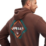 Ariat Men's Southwest Leather Hooded Sweatshirt *FREE ARIAT BOOT SOCK'S WITH A PURCHASING OF THIS SWEATSHIRT*