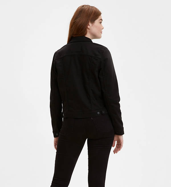 Levi's Women's Original Trucker Jacket Black And Black
