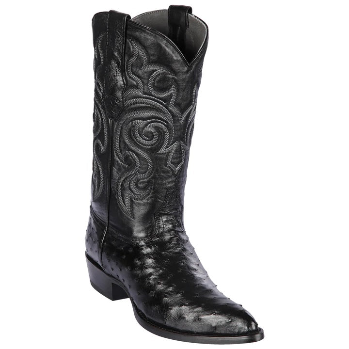 Men's Los Altos Genuine Full Quill Ostrich J Toe Boots Handmade