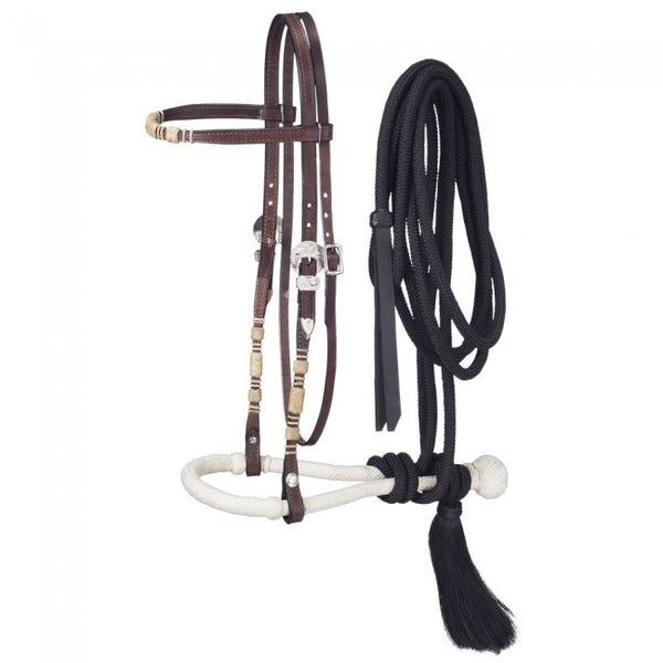 Tough-1  ROYAL KING BROW BAND HEADSTALL BOSAL/MECATE SET