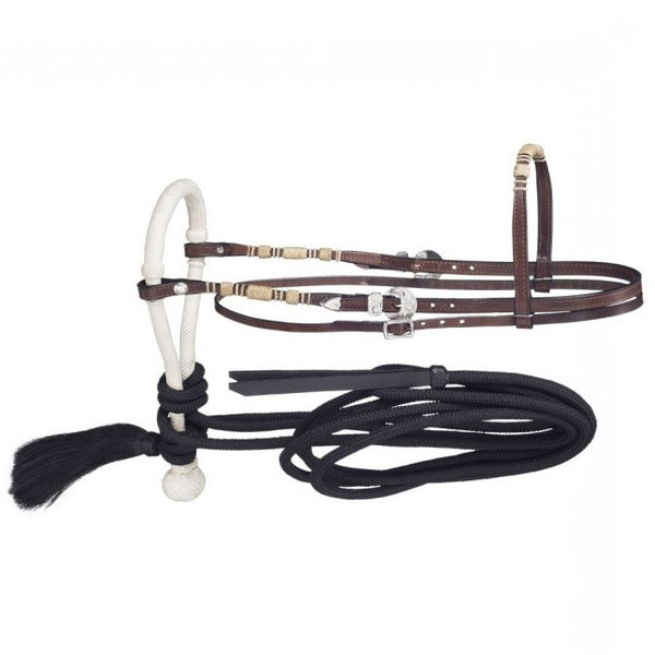 Tough-1  ROYAL KING BROW BAND HEADSTALL BOSAL/MECATE SET