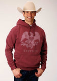 Stetson Western Sweatshirt Mens Eagle Hoodie Red 11-097-0562-0892 RE