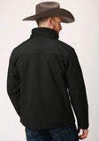 Roper Western Jacket Mens Soft Shell Zip Black 03-097-0780-6002 BL