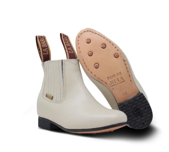 Botines Charros Para Niño Color Hueso