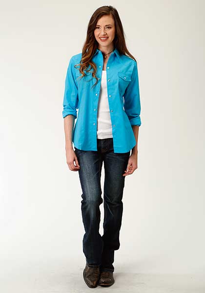 Roper Womens Western Shirt ~ Turquoise