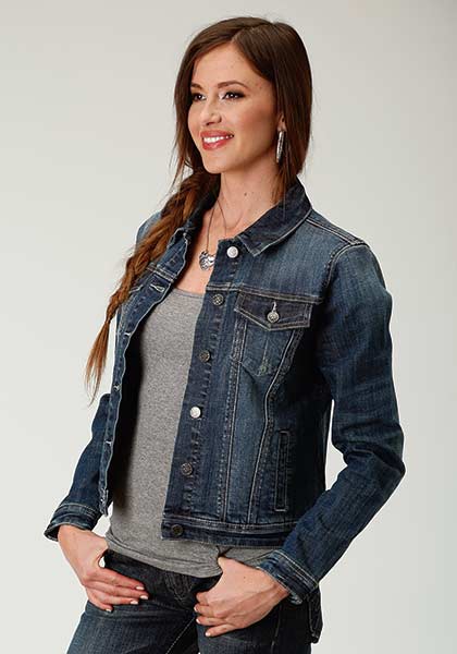 LADIES DENIM JACKET FROM ROPER 03-098-0202-1500 BU