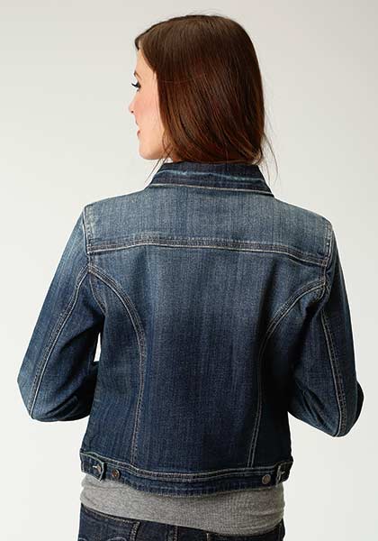 Ladies stretch denim jacket best sale