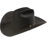 TEXANA 100X El PREIDENTE STETSON.  100X STETSON BLACK PREMIER COWBOY HAT , HerraduraDeOro - HerraduraDeOro