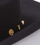 TEXANA 100X El PREIDENTE STETSON.  100X STETSON BLACK PREMIER COWBOY HAT , HerraduraDeOro - HerraduraDeOro