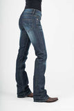 Stetson Ladies 818 Contemporary Styling Tonal S Back Pocket Boot Cut Jeans 11-054-0818-0723 BU