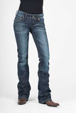 Stetson Ladies 818 Contemporary Styling Tonal S Back Pocket Boot Cut Jeans 11-054-0818-0723 BU