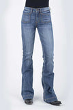 STETSON BLUE WOMEN'S 921 HIGH RISE FLARE JEANS (SMALL LENGTH) 11-054-0921-2402 BU