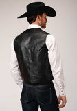 Roper Men's Black Lambskin Vest by Roper 02-075-0520-0500 BL *FREE SHIPPING*