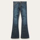 WOMEN'S STETSON BLASTED LOW RISE 816 CLASSIC BOOT CUT JEANS IN DARK WASH11-054-0202-0036 BU