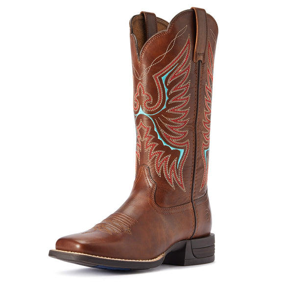 ARIAT WOMEN'S ROCKDALE SHOCK SHIELD PERFORMANCE WESTERN BOOTS - BROAD SQUARE TOE *FREE SHIPPING*