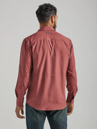 MENS WRANGLER PERFORMANCE BUTTON LONG SLEEVE SOLID SHIRT