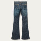 WOMEN'S STETSON BLASTED LOW RISE 816 CLASSIC BOOT CUT JEANS IN DARK WASH11-054-0202-0036 BU