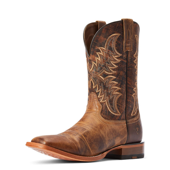 ARIAT MEN'S POINT RYDER WESTERN BOOTS - BROAD SQUARE TOE  * GIFT WITH PURCHASE * FREE ARIAT T-SHIRT * *FREE SHIPPING*