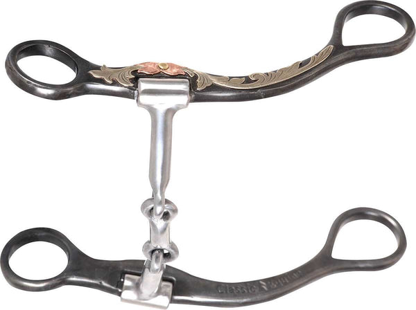 Equibrand Bit Logic 7 1/2" Engraved Silver Dogbone Horse Bit B by Classic Equine TBBIT37SS29