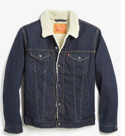 LEVI'S MEN'S JUNIPER SHERPA LINED TRUCKER DENIM JACKET