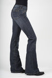 WOMEN'S STETSON BLASTED LOW RISE 816 CLASSIC BOOT CUT JEANS IN DARK WASH11-054-0202-0036 BU
