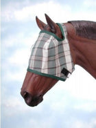 Tough-1 Plaid Mesh Fly Mask - HerraduraDeOro