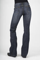 WOMEN'S STETSON BLASTED LOW RISE 816 CLASSIC BOOT CUT JEANS IN DARK WASH11-054-0202-0036 BU