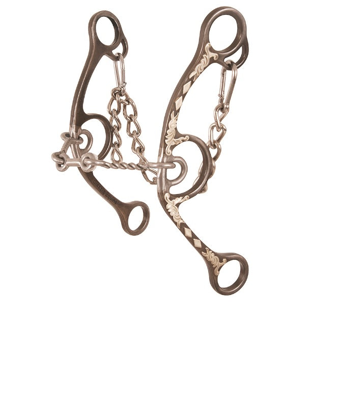 Classic Equine Long Shank Chain Barrel Bit , HerraduraDeOro - HerraduraDeOro
