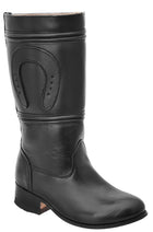BOTA NEGRA DE ESCARAMUZA - WOMEN'S MEXICAN BLACK EQUESTRIAN BOOT , HerraduraDeOro - HerraduraDeOro