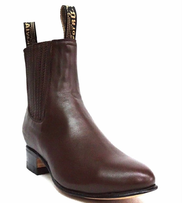 BOTINE CHARRO CAFE OSCURO POTRO SALVAJE. , HerraduraDeOro - HerraduraDeOro