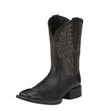 Ariat Black Sport Wide Square Toe Western Boot. , Ariat - HerraduraDeOro
