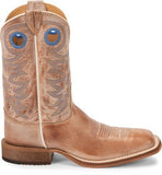 JUSTIN MEN'S BENT RAIL COWBOY BOOTS - SQUARE TOE * FREE SHIPPING* * GIFT WITH PURCHASE * FREE T-SHIRT *