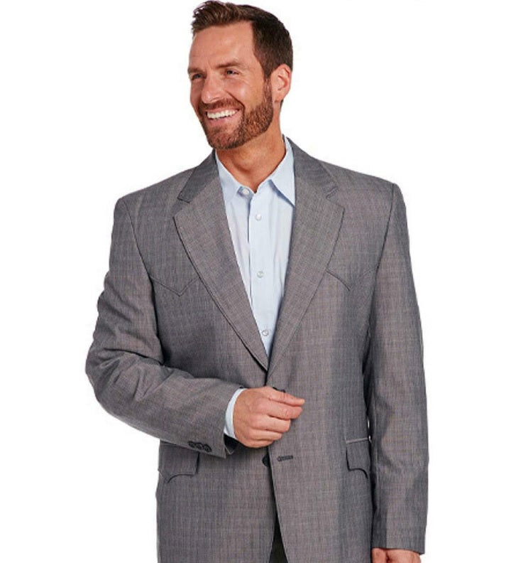 ZACO VAQUERO GRIS. CIRCLE S WESTERN MENS HOUSTON SPORT COAT , HerraduraDeOro - HerraduraDeOro