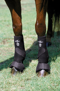 CANILLERAS NEGRAS PROFESSIONAL CHOICE.  BLACK SMB COMBO BOOTS , HerraduraDeOro - HerraduraDeOro