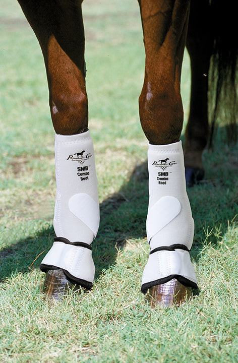 CANILLERAS BLANCAS PROFESSIONAL CHOICE.  WHITE SMB COMBO BOOTS , HerraduraDeOro - HerraduraDeOro