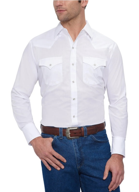 Long Sleeve Solid Western Shirt